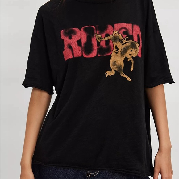 NWT Free People x Ragabond Western Rodeo T-shirt Size Medium - Picture 2 of 3